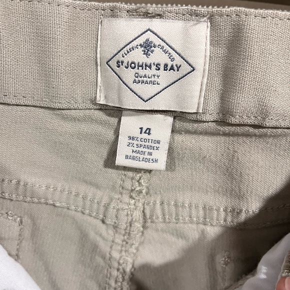 St John’s Bay Straight Leg Comfort Waist Tan Corduroy Pants Size 14 - Picture 4 of 8